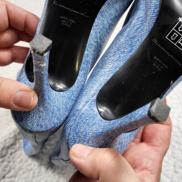 Alexander Wang Delphine 90mm denim Boots EU 35.5 US 55 - Picture 9 of 9